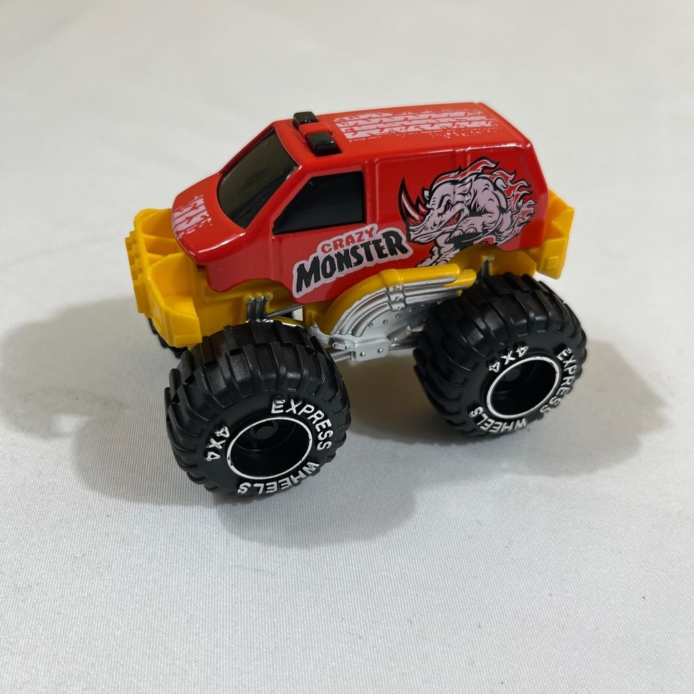 Crazy Monster Truck Rhino Red Van 4x4 Express Wheels Greenbrier International 3"